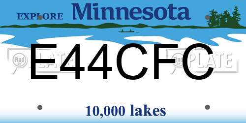E44CFC Minnesota License Plate