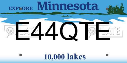 E44QTE Minnesota License Plate