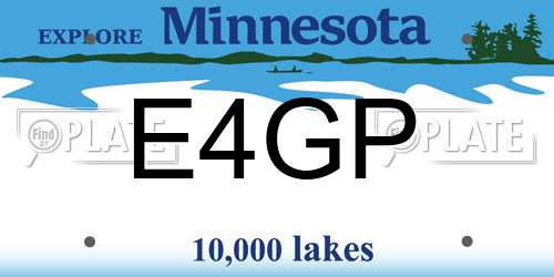 E4GP Minnesota License Plate