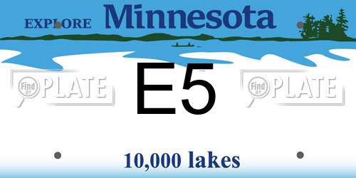 E5 Minnesota License Plate