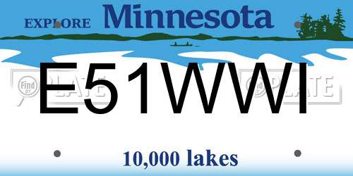 E51WWI Minnesota License Plate