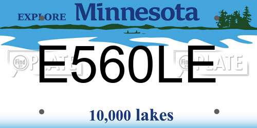 E560LE Minnesota License Plate