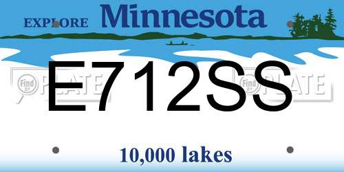 E712SS Minnesota License Plate