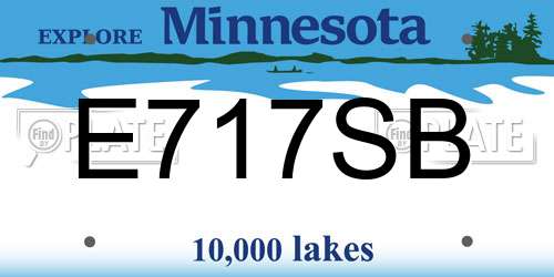 E717SB Minnesota License Plate