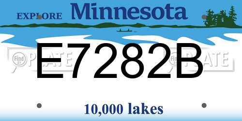 E7282B Minnesota License Plate