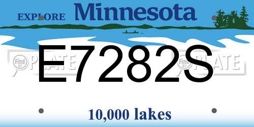 E7282S Minnesota License Plate