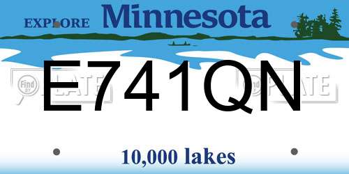 E741QN Minnesota License Plate