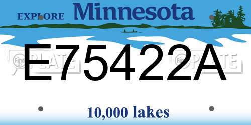 E75422A Minnesota License Plate