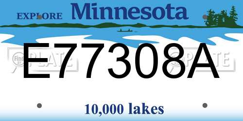 E77308A Minnesota License Plate