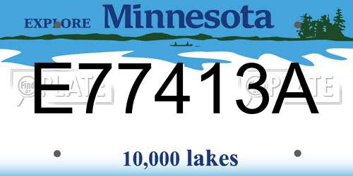 E77413A Minnesota License Plate