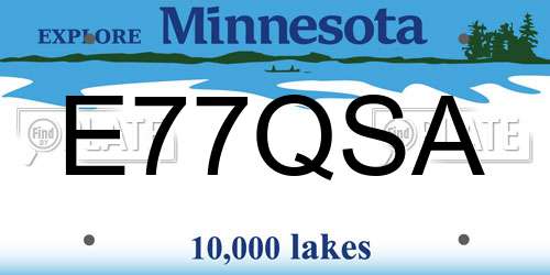 E77QSA Minnesota License Plate