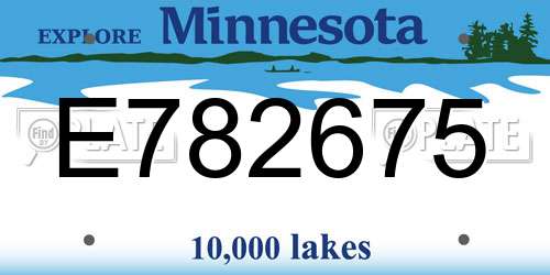 E782675 Minnesota License Plate