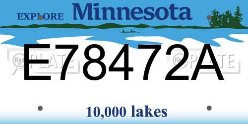 E78472A Minnesota License Plate