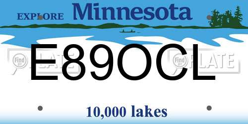 E89OCL Minnesota License Plate