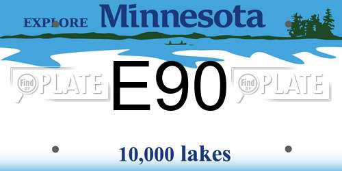 E90 Minnesota License Plate