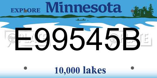 E99545B Minnesota License Plate