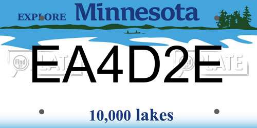 EA4D2E Minnesota License Plate