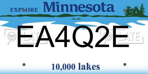 EA4Q2E Minnesota License Plate