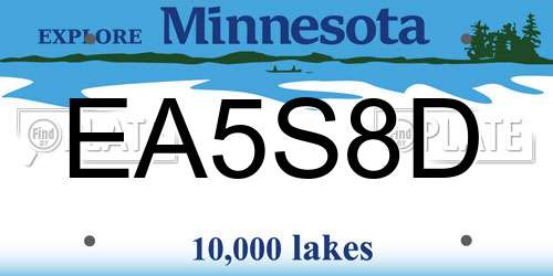 EA5S8D Minnesota License Plate