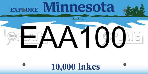 EAA100 Minnesota License Plate