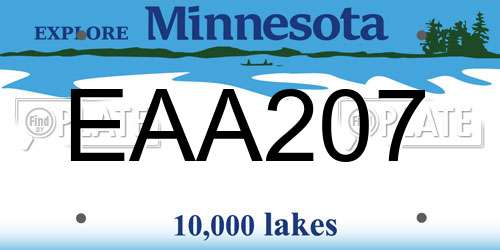 EAA207 Minnesota License Plate
