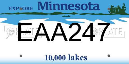 EAA247 Minnesota License Plate