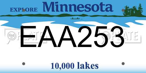 EAA253 Minnesota License Plate