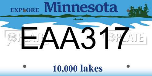 EAA317 Minnesota License Plate