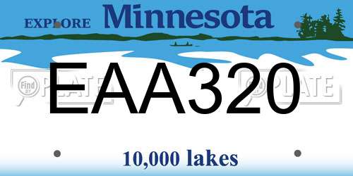 EAA320 Minnesota License Plate