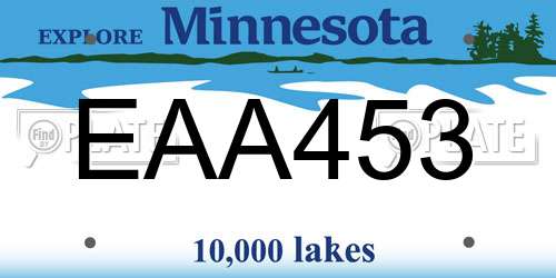EAA453 Minnesota License Plate