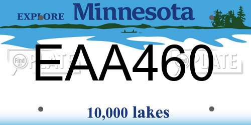EAA460 Minnesota License Plate