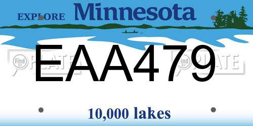 EAA479 Minnesota License Plate