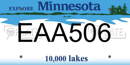 EAA506 Minnesota License Plate