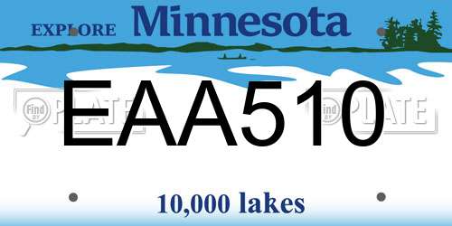 EAA510 Minnesota License Plate