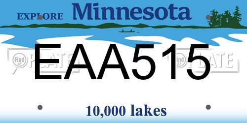 EAA515 Minnesota License Plate