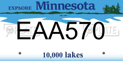 EAA570 Minnesota License Plate