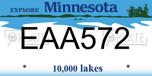 EAA572 Minnesota License Plate