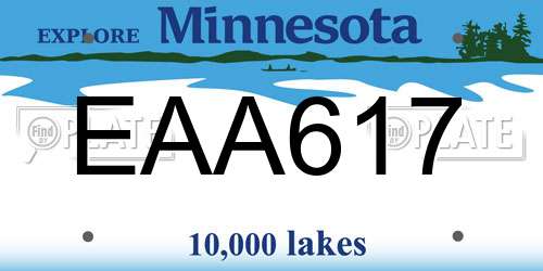 EAA617 Minnesota License Plate