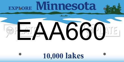 EAA660 Minnesota License Plate