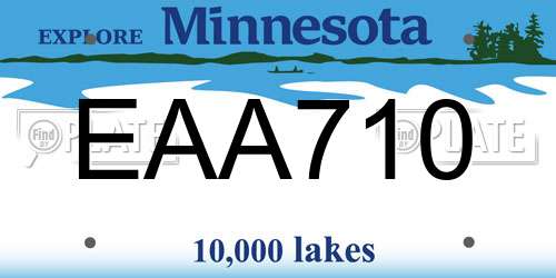 EAA710 Minnesota License Plate