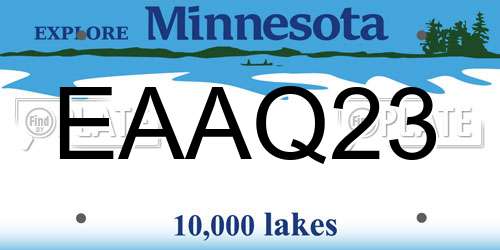 EAAQ23 Minnesota License Plate
