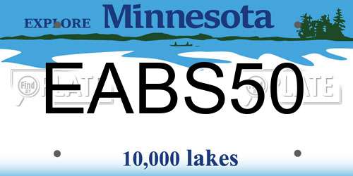 EABS50 Minnesota License Plate