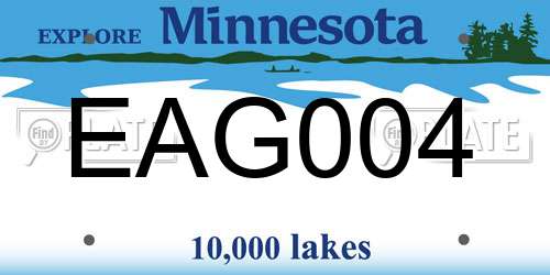 EAG004 Minnesota License Plate