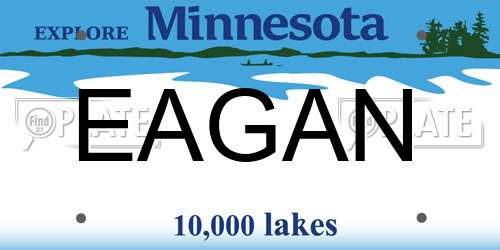 EAGAN Minnesota License Plate