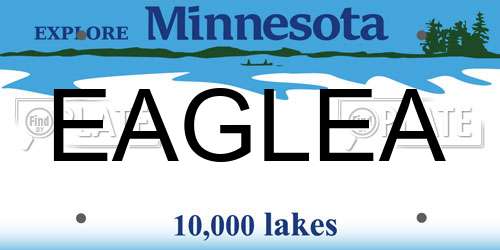 EAGLEA Minnesota License Plate