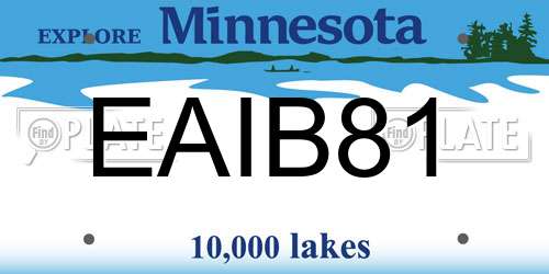 EAIB81 Minnesota License Plate