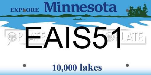 EAIS51 Minnesota License Plate