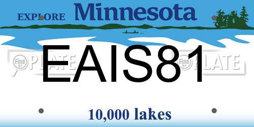 EAIS81 Minnesota License Plate