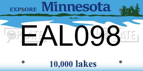EAL098 Minnesota License Plate