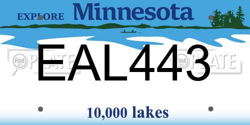 EAL443 Minnesota License Plate